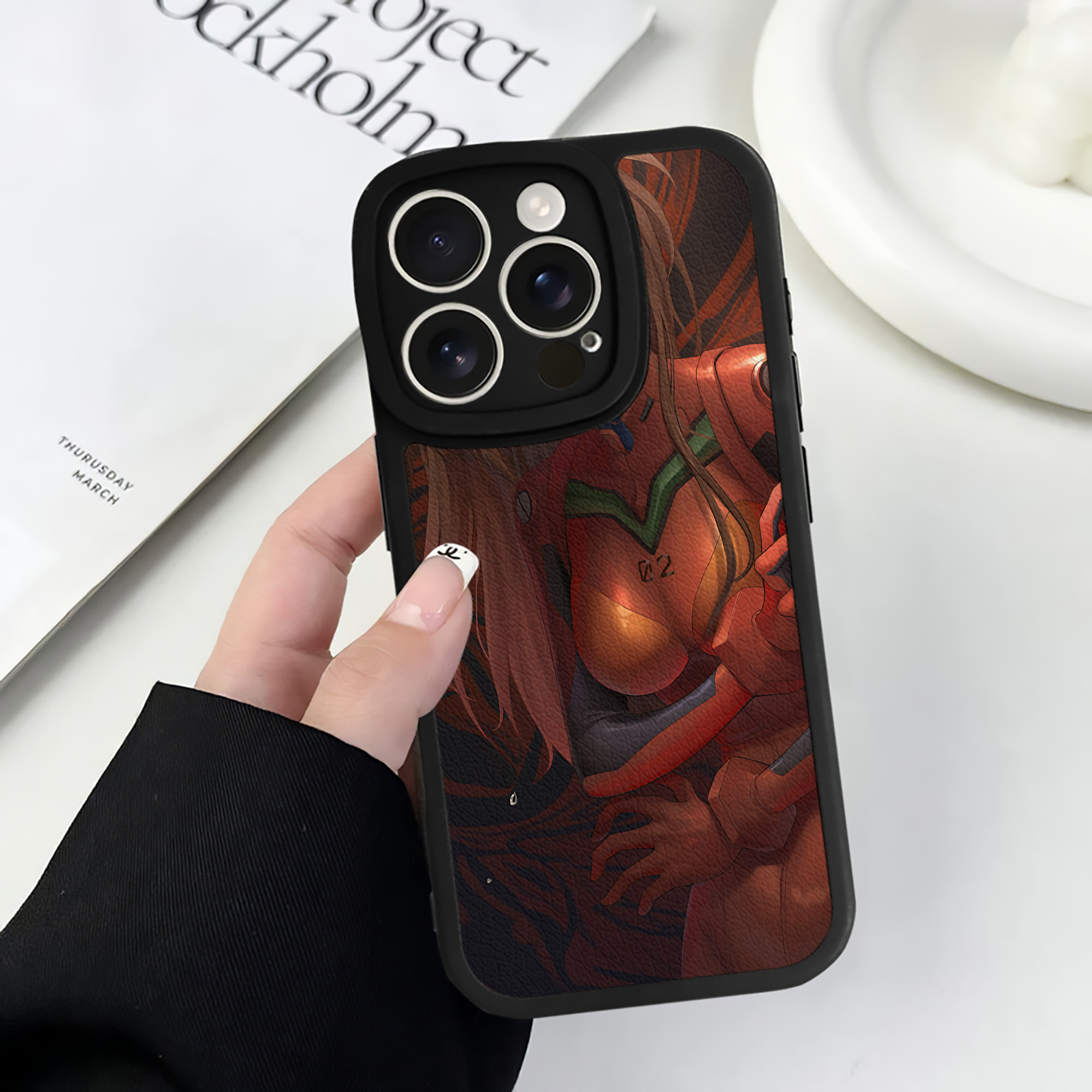（画像用） EVA 新世紀エヴァンゲリオン 【iPhone 16シリーズ対応】シリコンスマホケース（レザー調） 材質：シリコン